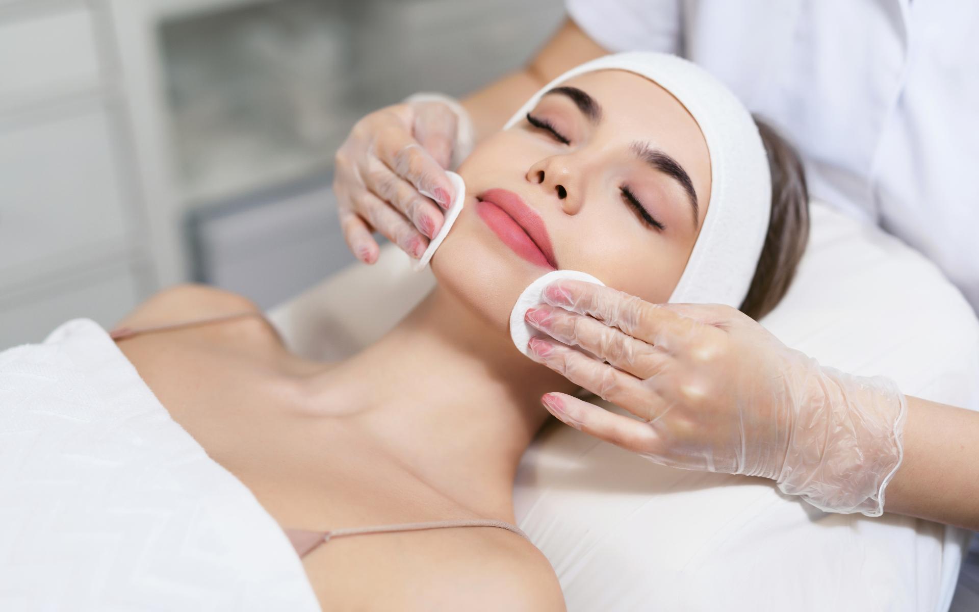 Girl getting beauty treatment